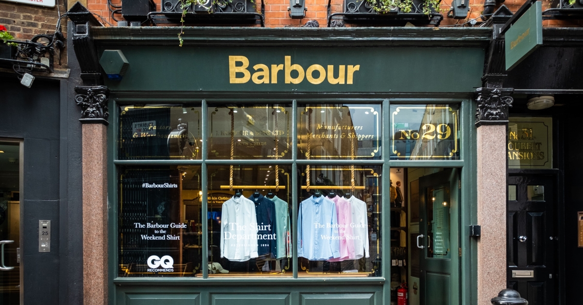 Barbour clothes deals shop